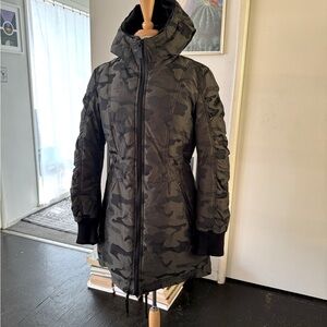 DKNY Camouflage Puffer with Hood